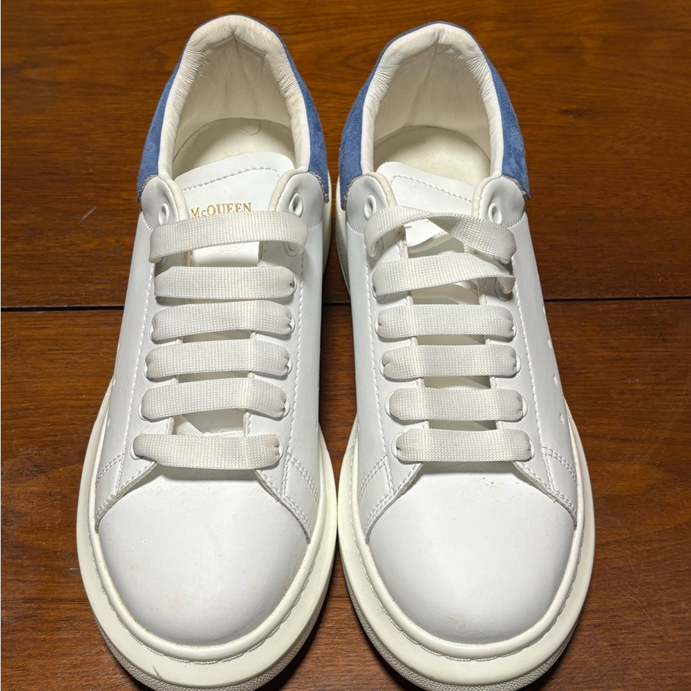 Alexander McQueen Oversized Sneakers White/Royal Sizes Men 7-7.5 Women 9.5-10